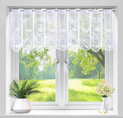 Gordini corti - vetrine semi-trasparenti - tende da cucina - 45 x 144 cm.
