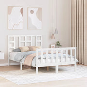 Giroletto senza Materasso-Struttura Letto Bianco 120x200 cm Legno Massello Pino 749986