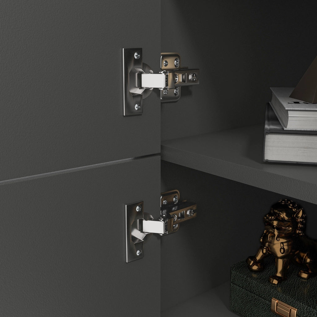 Scaffale moderno con ripiani regolabili ¨C Xylo ¨C legno massello grigio scuro 70x40x96 cm