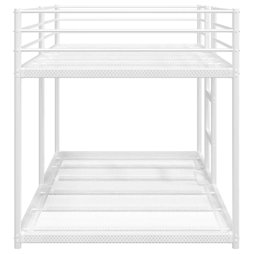 Letto a Castello senza Materasso Bianco 80x200 cm in Acciaio 4019882