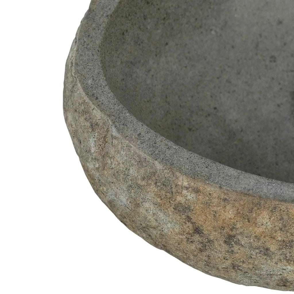 Basin in pietra fluviale Grigio chiaro 45 x 35 x 15 cm CFW3818963