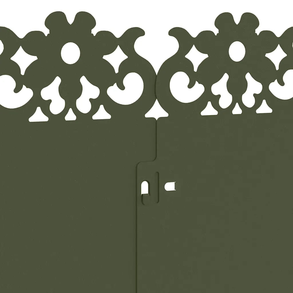 Bordure per prato 30 pz Verde oliva 103 x 0,05 x 22 cm Acciaio CFW9922386
