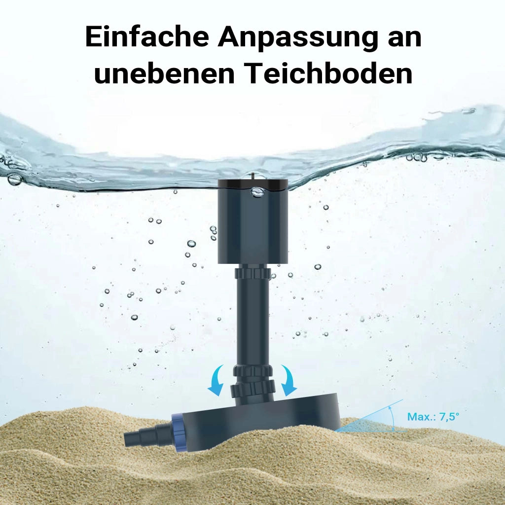 Skimmer di superficie CSP-40 per laghetti fino a 40 m², altezza regolabile 650–850 mm