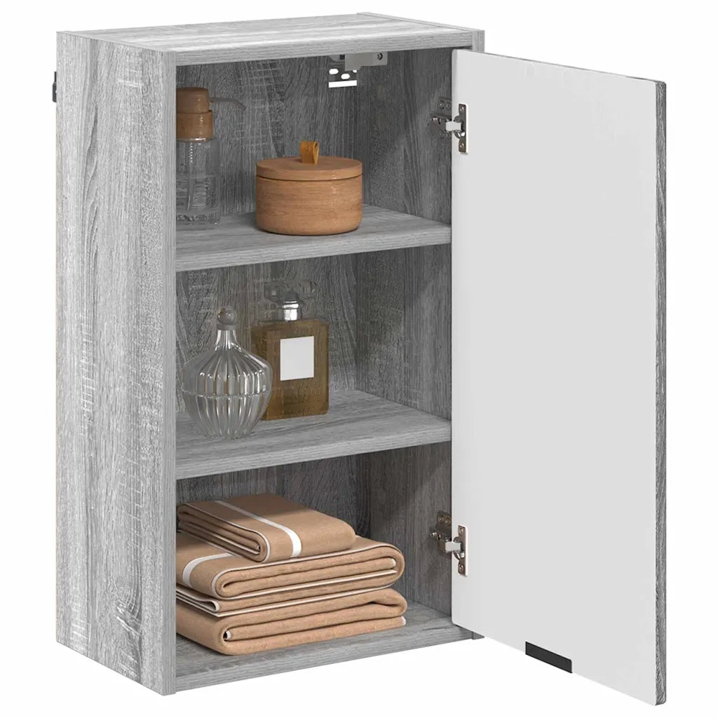 Mobile da Bagno con porta Grigio Sonoma 39 x 23,5 x 65 cm