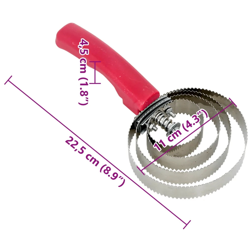 vidaXL Striglia per Cavalli 4 Anelli Reversibile in Acciaio Inox