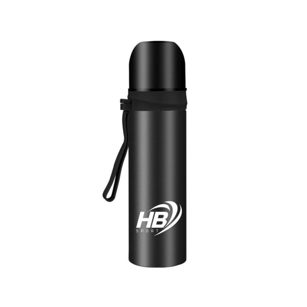 Trade Shop - Thermos Portatile 500 Ml In Acciaio Per Bevande Calde In Viaggio Gita Campeggio -