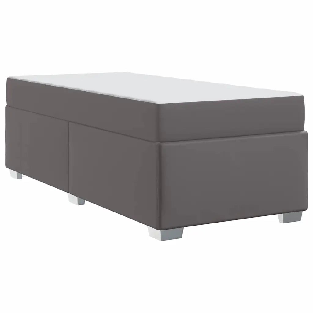 vidaXL Struttura del letto Grigio 100 x 200 cm Pelle sintetica