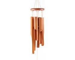 Campanello in bambù, outdoor campanello in legno, con sorprendenti tonalità profonde, adatto per giardino, cortile, casa o decorazione all'aperto