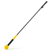 Set di 2 allenatore per swing golf bastone testa ponderata impugnatura, Allenatore per swing golf aiuto movimento golf Giallo
