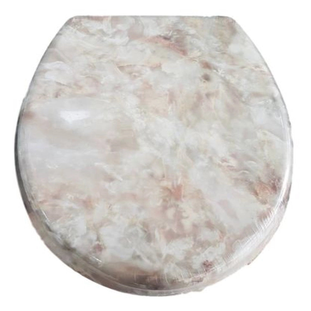 Trade Shop - Copriwater Copri Water Sedile Wc Bagno Universale Cerniere Acciaio Marmo -        3,5