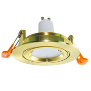 Faretto moderno orientabile oro incasso 80mm lampada LED 8W GU10 luce soffitto LUCE 6000K