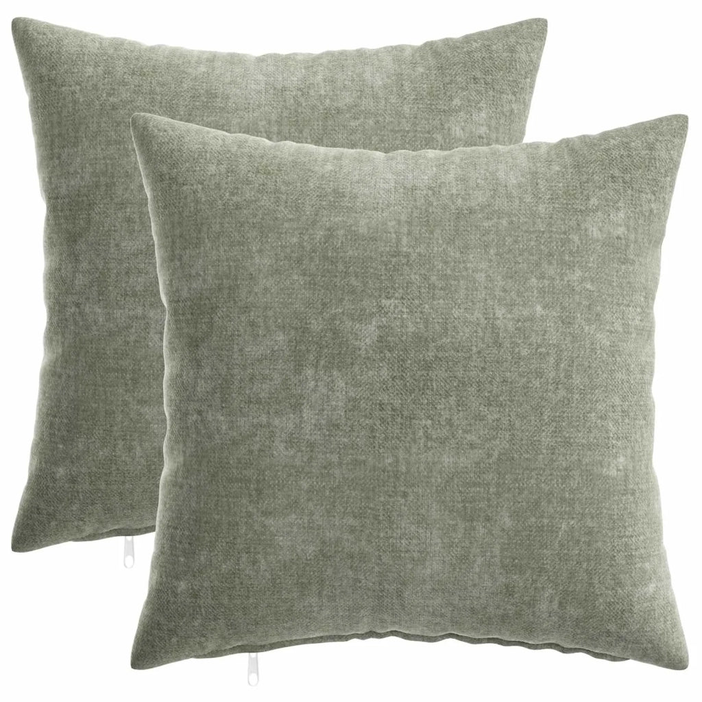 Federa 2 pcs HEERLEN Verde 35 x 35 cm Tessuto Chenille 908119