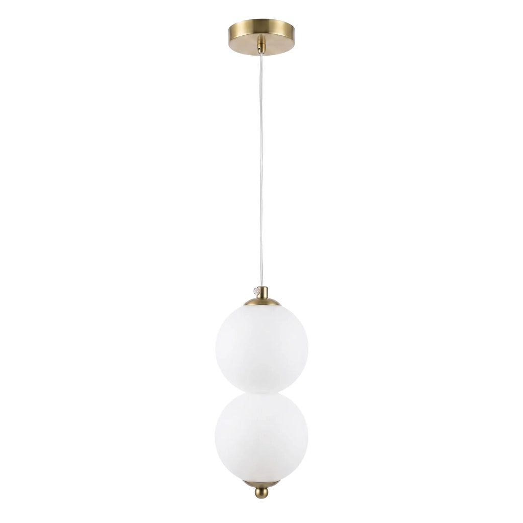 Lampada A Sospensione A Led Lhj117-2cp Oro Spazzolato