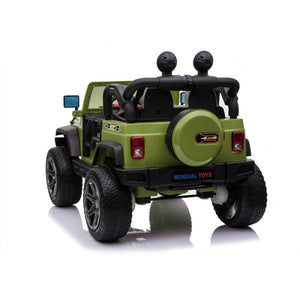 Macchina Elettrica per Bambini 2 Posti Ruote EVA Maxi Fuoristrada 12V Verde