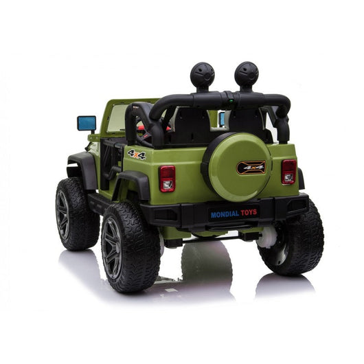 Macchina Elettrica per Bambini 2 Posti Ruote EVA Maxi Fuoristrada 12V Verde