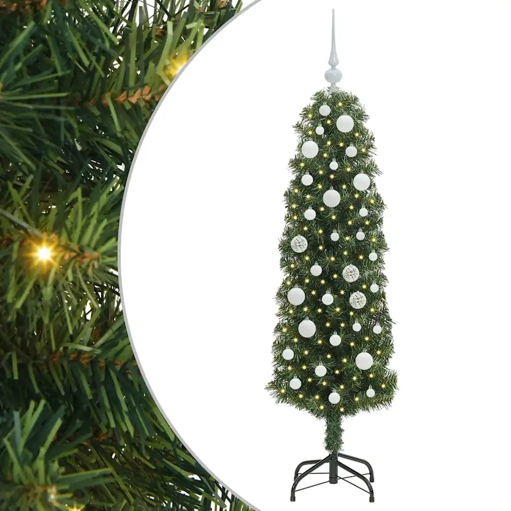 Albero di Natale Artificiale-Albero Natalizio con 150 LED Verde 150 cm 282478