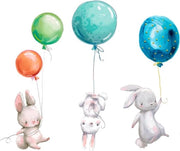 Sticker per Parete con Palloncini per Camera da Bambino - Sticker con Animali per Decorazione Parete - Decorazione per Sala Gioco e Camera dei Bambini - 67 x 56cm