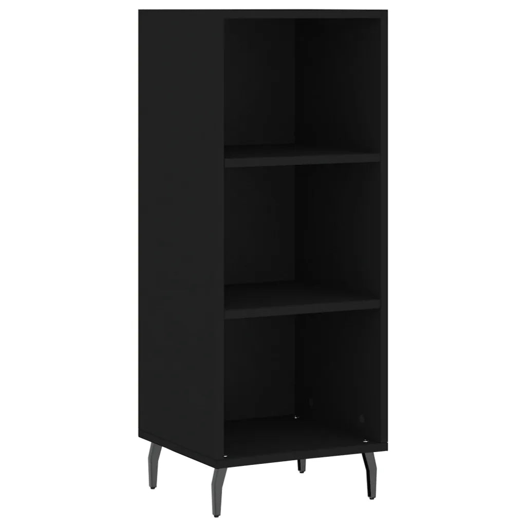 Credenza | Madia | Buffet da pranzo | Armadio da pranzo Nera 34,5x32,5x90 cm in Legno Multistrato