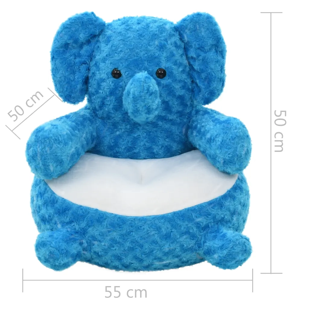 Giocattolo di Peluche Elefante Blu 80240