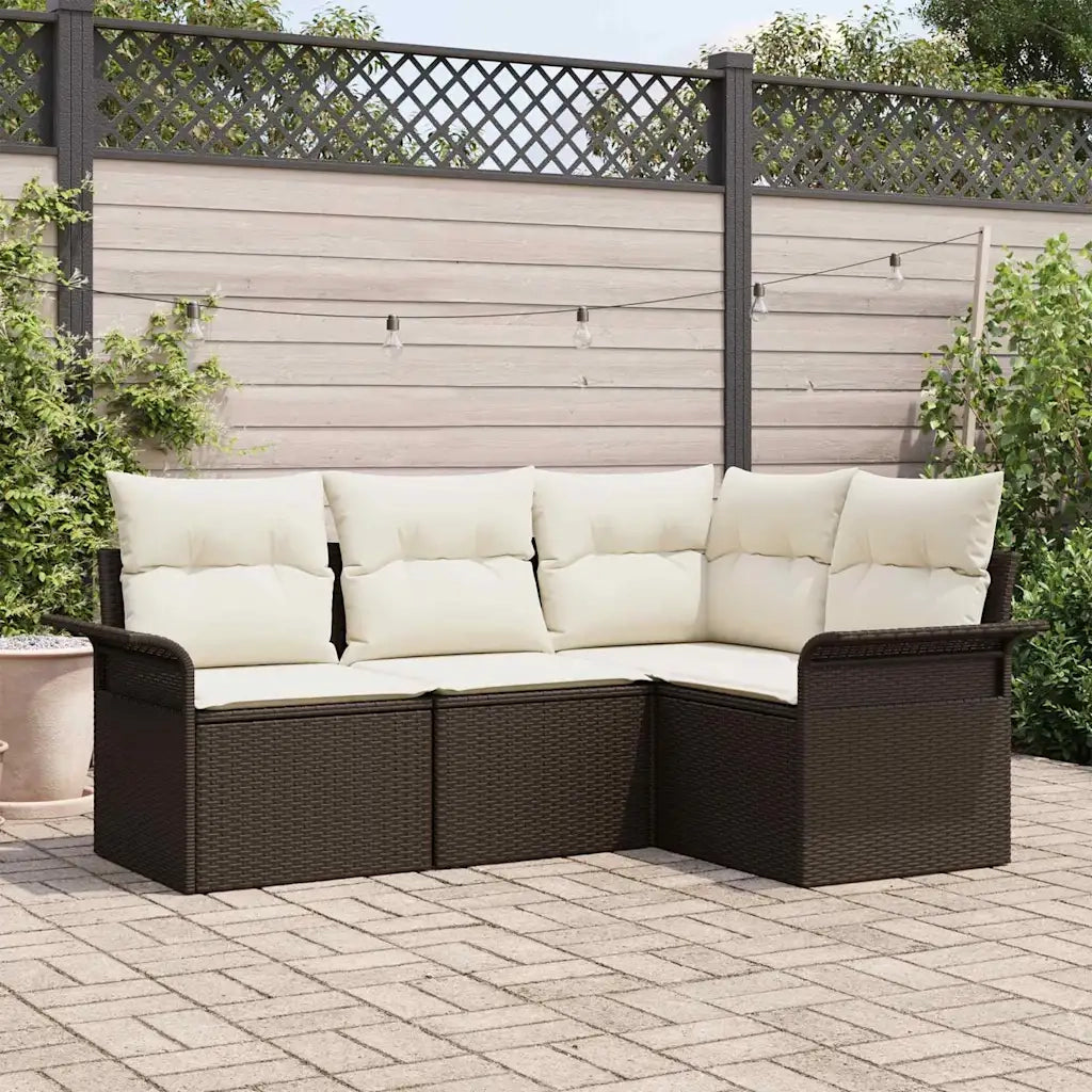 Set Divano da Giardino 4 pcs Marrone polyrattan 3354007