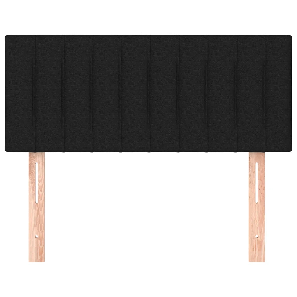Testiera Nera 90x5x78/88 cm in Tessuto