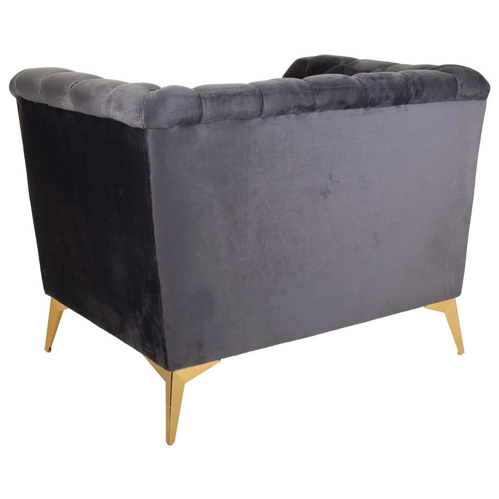 Poltrona imbottita grigia 104x72x75h