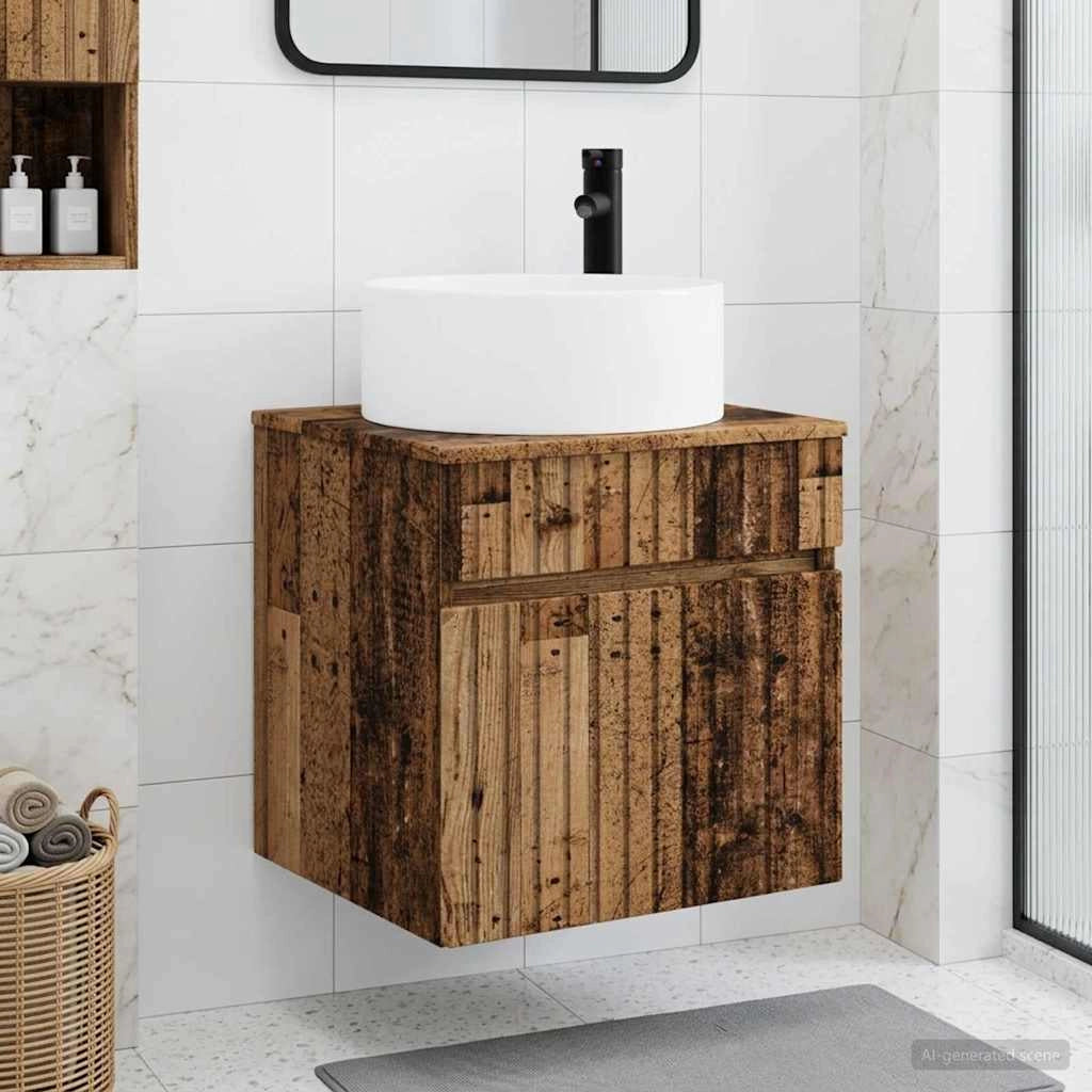 Mobile lavabo da parete Legno antico 49 x 44,5 x 65,5 cm 890630
