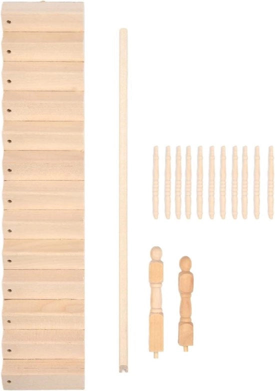12 Maniglia in Legno DIY - Accessori per Casa di Bambola Gradini Modello per Casa di Bambola Decorazioni Paesaggio Micro - Braccio Sinistro del Sedile.