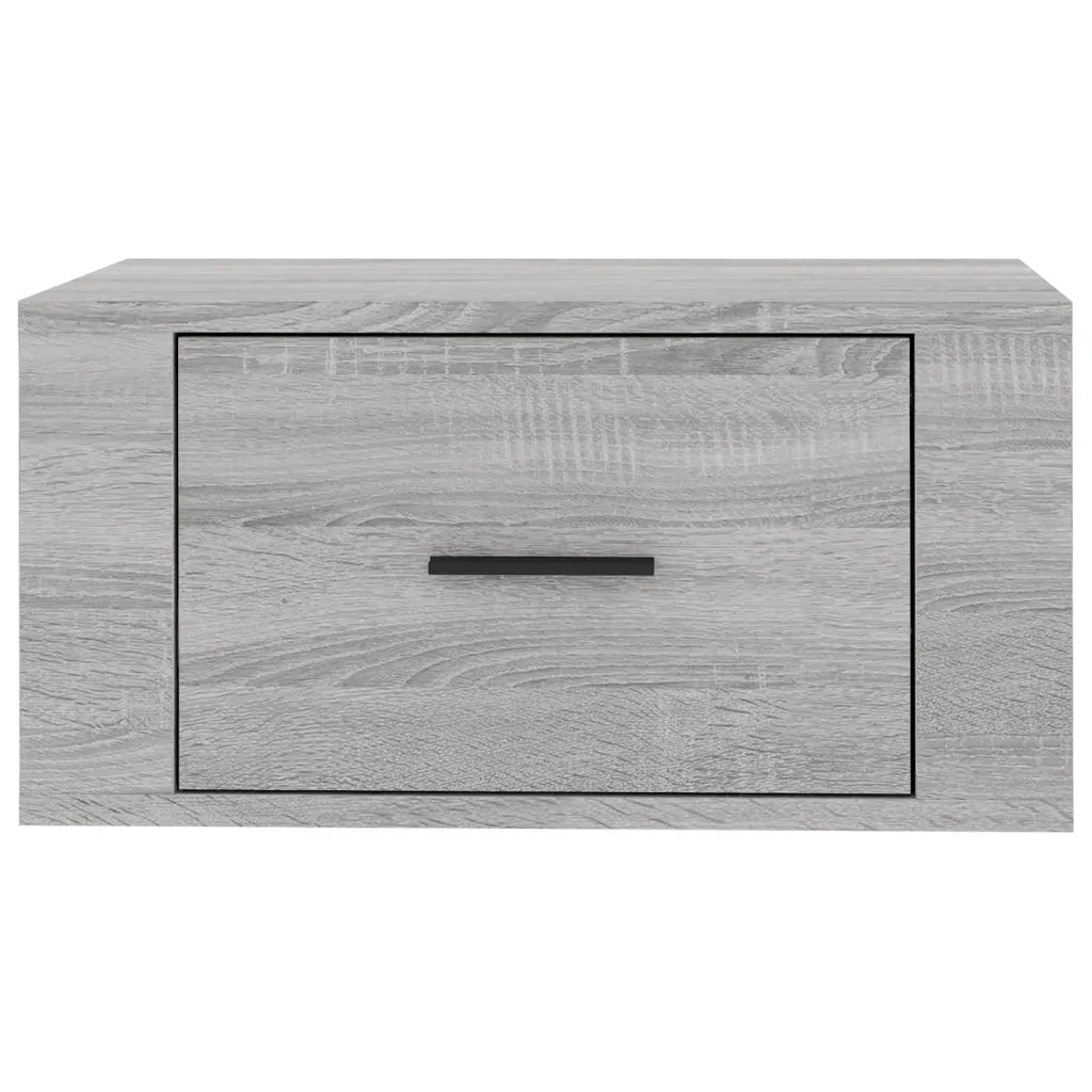 Set di 2 Comodini | Armadio da Notte | Mobiletto da notte a Muro Grigio Sonoma 50x36x25 cm