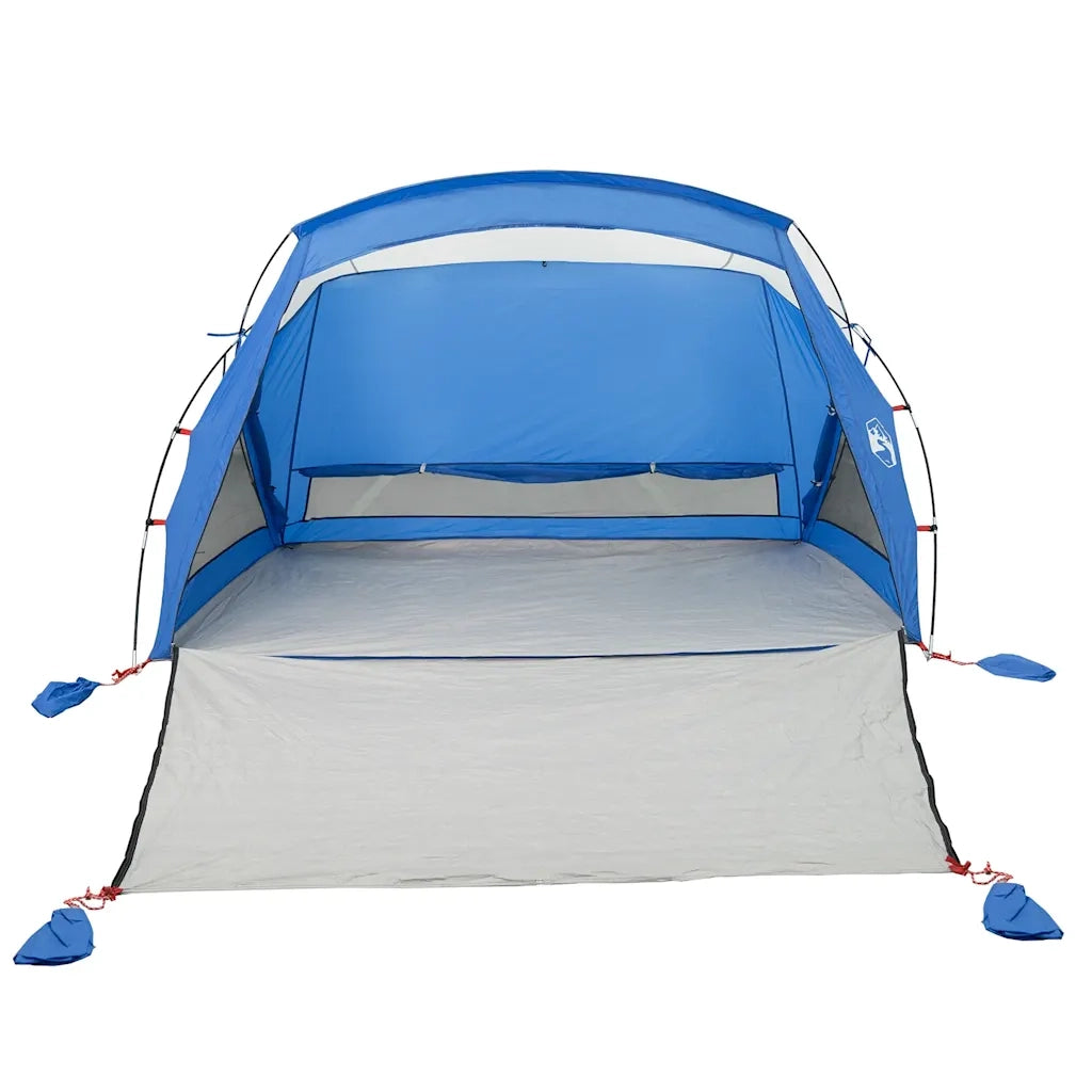 Tenda da Spiaggia 2 Persone-Tenda da campeggio Azzurra Impermeabile