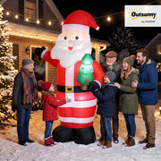 Père de Noël Gonflable de 243 cm avec Lumières LED