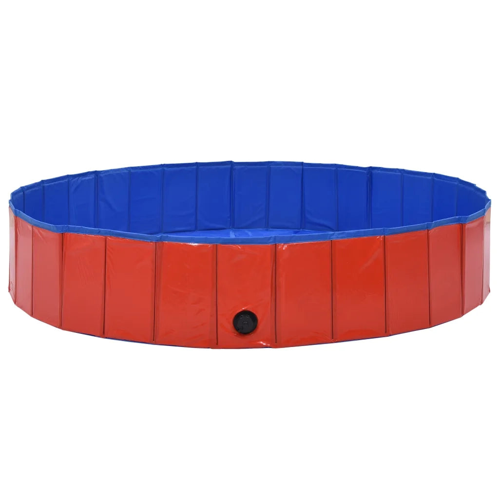 Piscina per Cani Pieghevole Rossa 160x30 cm in PVC cod mxl 66317