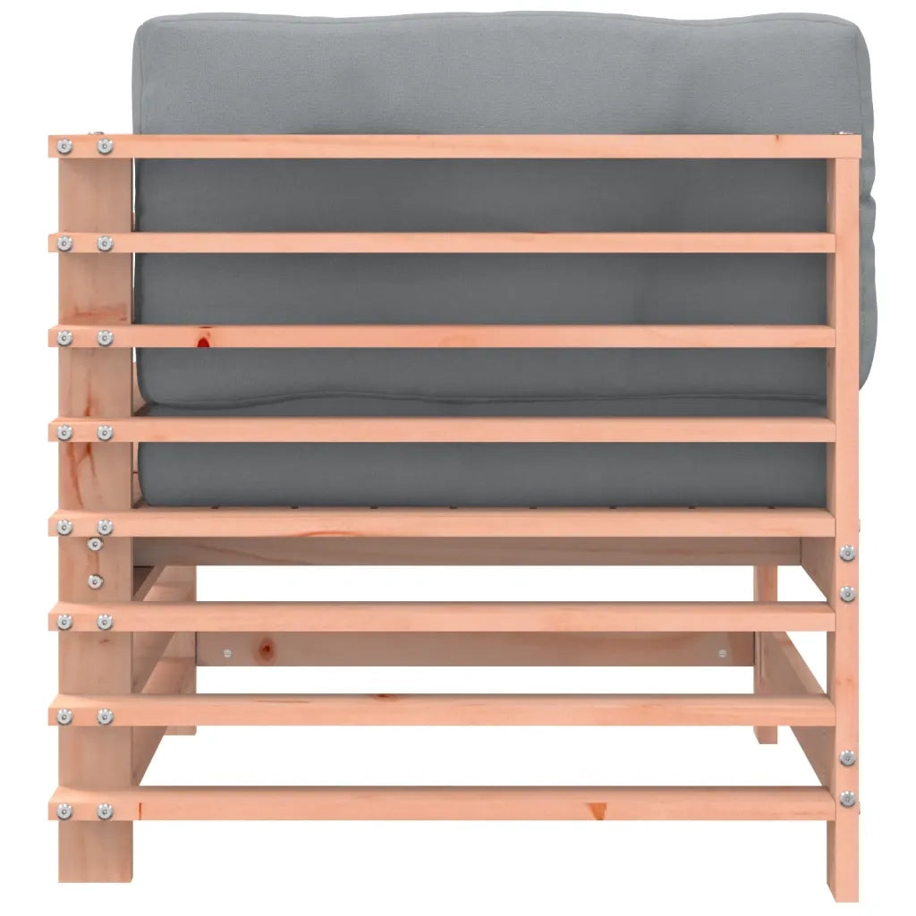 Divano Angolare con Cuscini in Legno Massello di Douglas 825658