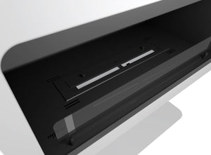 Camino a Bioetanolo da Pavimento 82x44 cm Inecco Bianco con Vetro