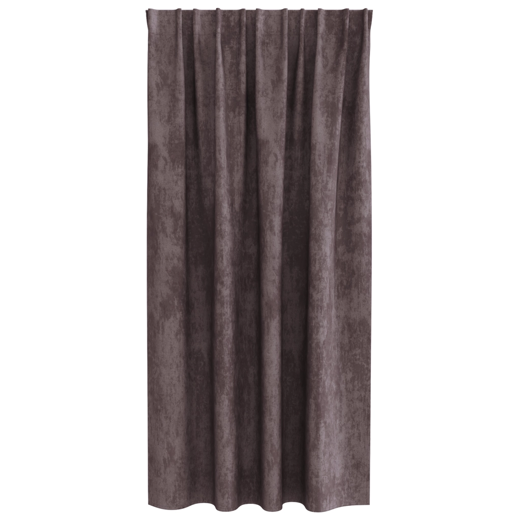 Tende in Velluto 2 pz con Occhielli Marrone 175x140 cm