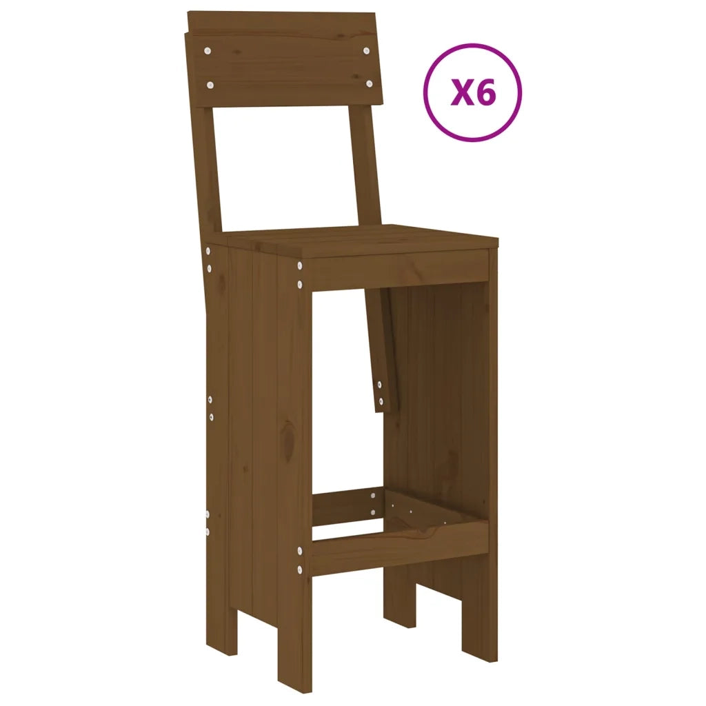 Set Bar da Giardino 7 pz ambra in Legno Massello di Pino 3157814