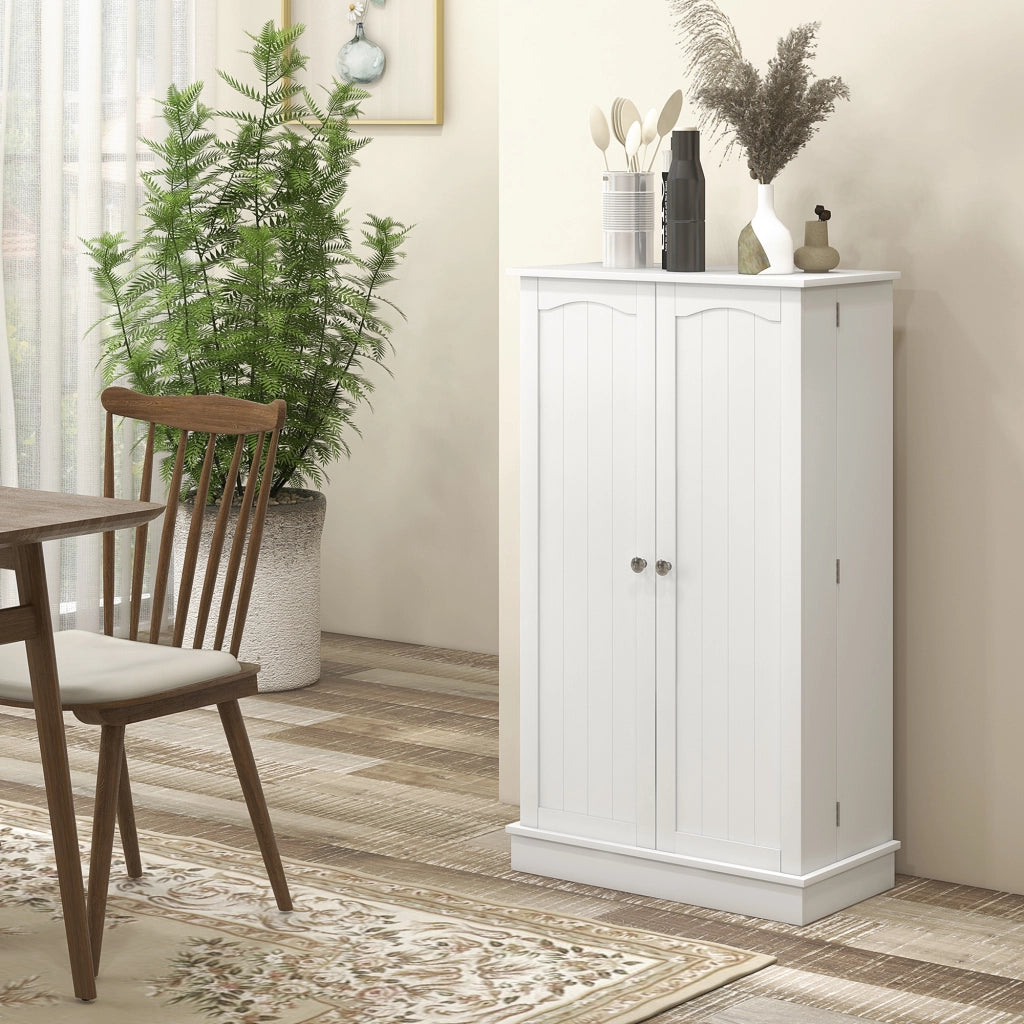 Armadio da Cucina con Ante e Ripiani ¨C Zephmum ¨C Bianco 60x30x104 cm