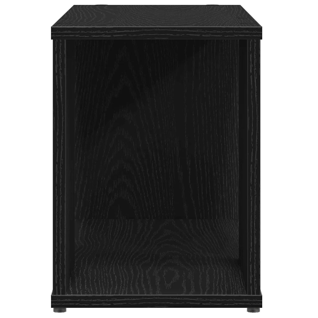 Mobile Porta TV Rovere Nero 60x24x32 cm in Legno Multistrato