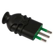 SPINA ALTA RESISTENZA 'HI-PRO' 2P+T 10A - colore nero  - FANTON