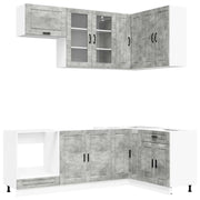 Unità Cucina PORTO 8 pcs Grigio Cemento Legno ingegnerizzato 3438490