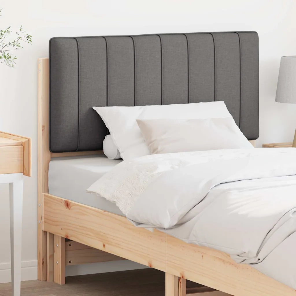 Testiera imbottita Marrone e grigio scuro 90 cm Pino massello 880199