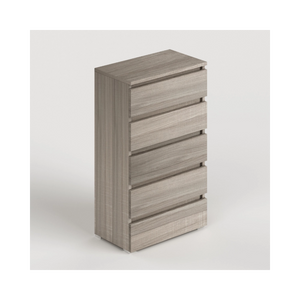 Cassettiera 5 cassetti 75x40x127 MONTATA colore olmo