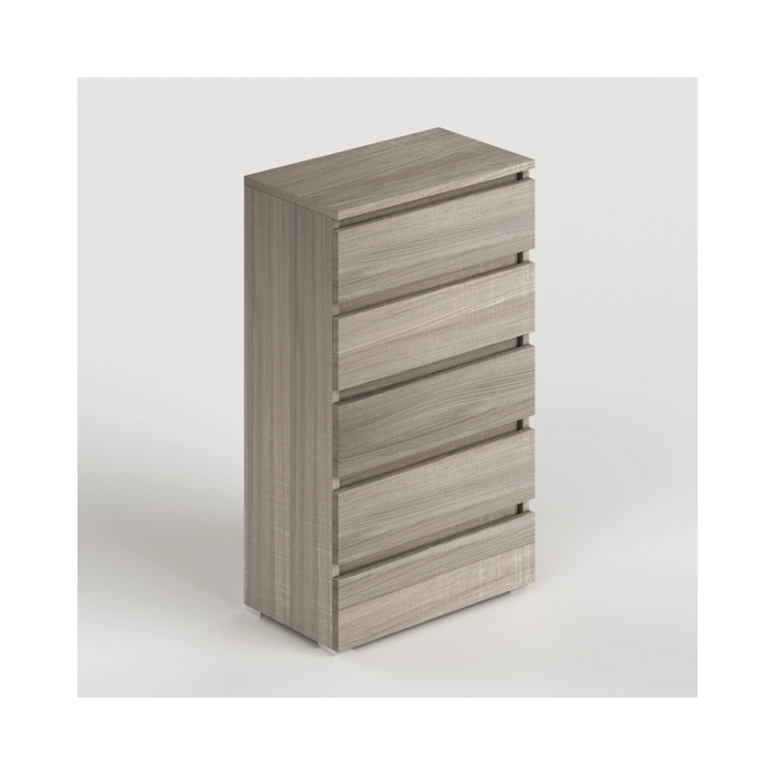 Cassettiera 5 cassetti 75x40x127 MONTATA colore olmo