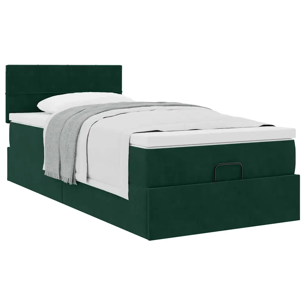 Struttura Letto Pouf con Materasso 80x200 cm Velluto 3311738