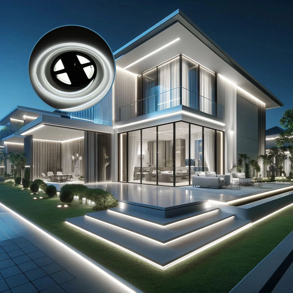 STRISCIA LED SMD 2835 DA 5 METRI LUCE FREDDA 6500K PER USO ESTERNO - ALTA LUMINOSITA' E FLESSIBILITA' PER OGNI ESIGENZA