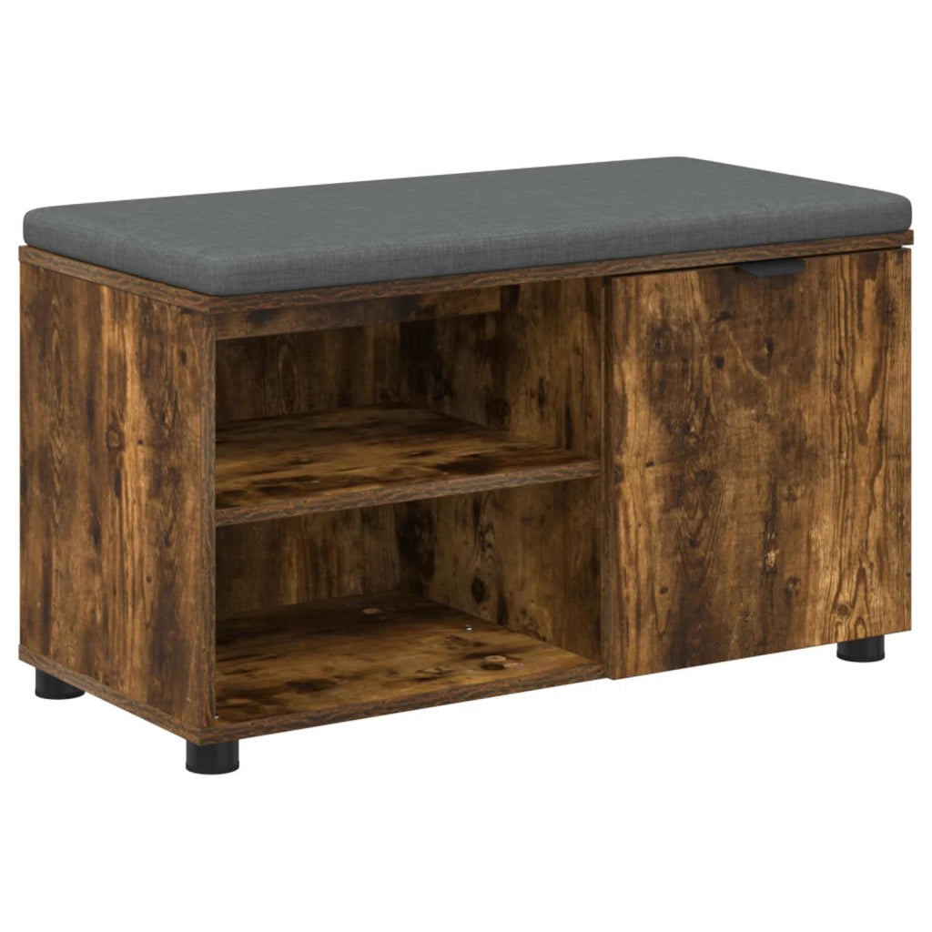 Panca per ingresso con porta Quercia Affumicata 80 x 38 x 46 cm 891508