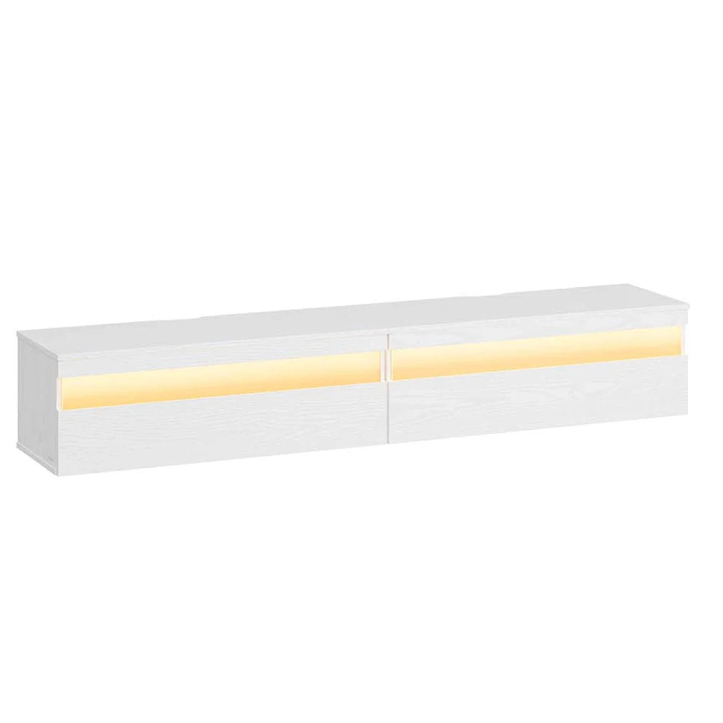 TB mensola sospesa a parete per tavolo da soggiorno stile moderno 147 x 35 x 30 cm bianco 12_0006590