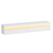 TB mensola sospesa a parete per tavolo da soggiorno stile moderno 147 x 35 x 30 cm bianco 12_0006590