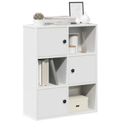 Libreria-Scaffale per Libri-Mobile di Stoccaggio Bianca 60x24x76,5 cm in Legno Multistrato