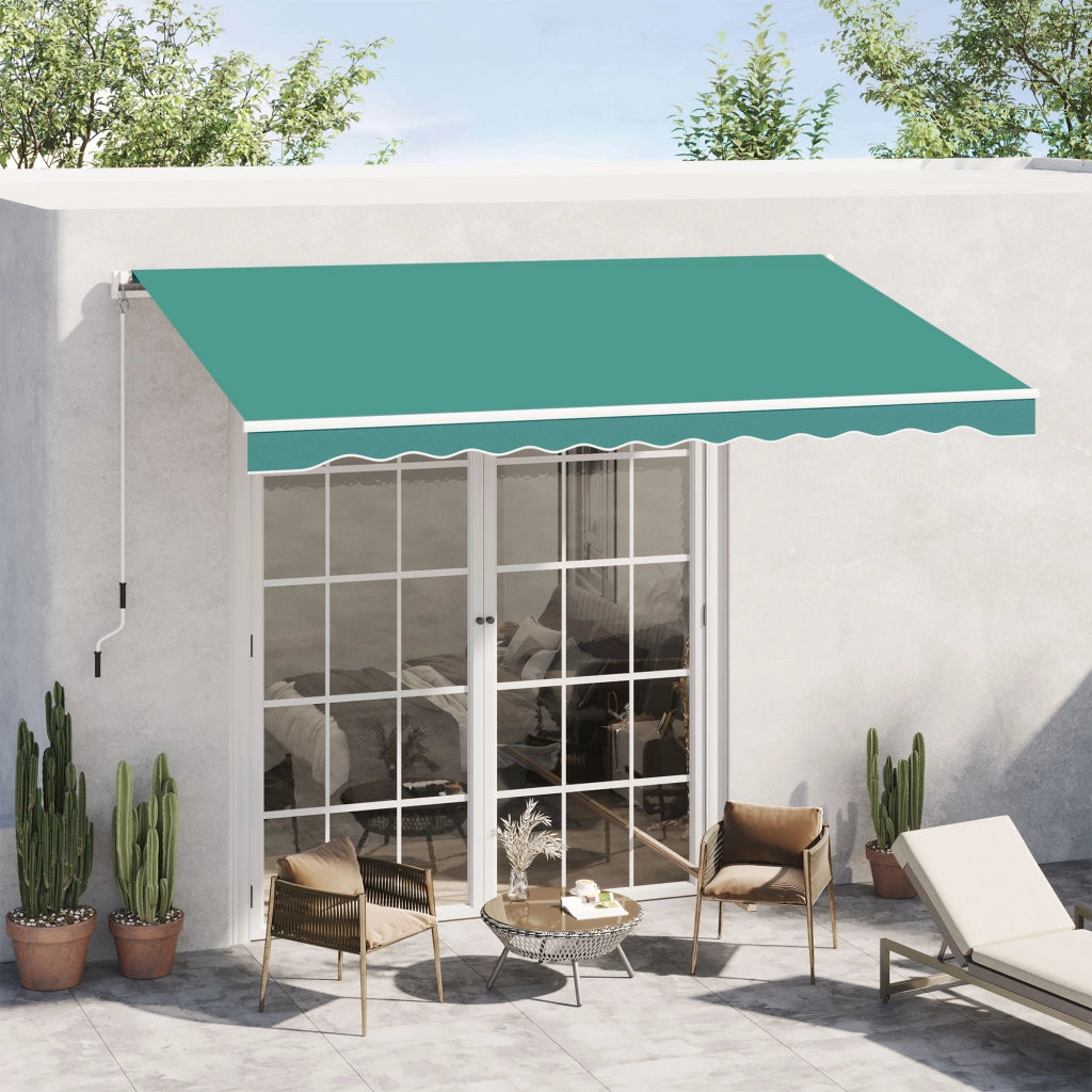 Toldo da Parete con Braccio Articolato ¨C Zephmum ¨C Verde 295x245 cm